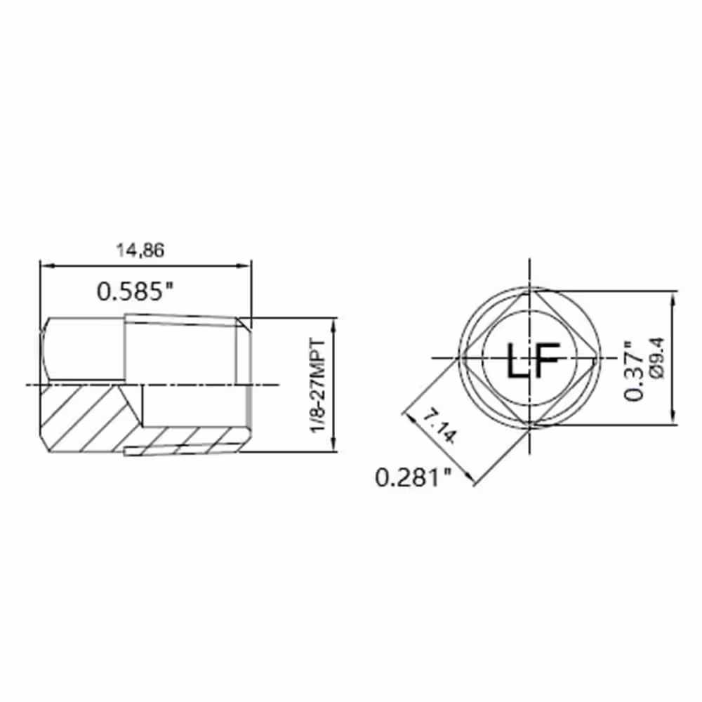 Everbilt 1/8 in. MIP Brass Plug Fitting