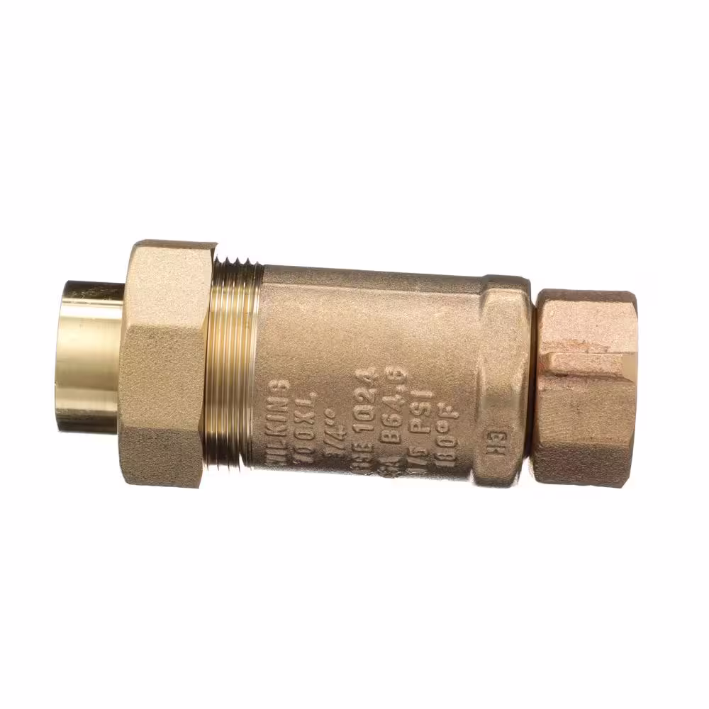 Wilkins 1 in. Female Meter Union x 3/4 in. Female Union Dual Check Valve