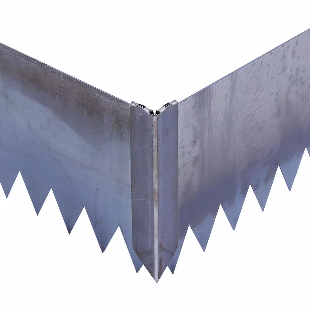 None 14 in. x 14-Gauge COR-TEN Steel Landscape Edging Corner Connector (1-Piece)