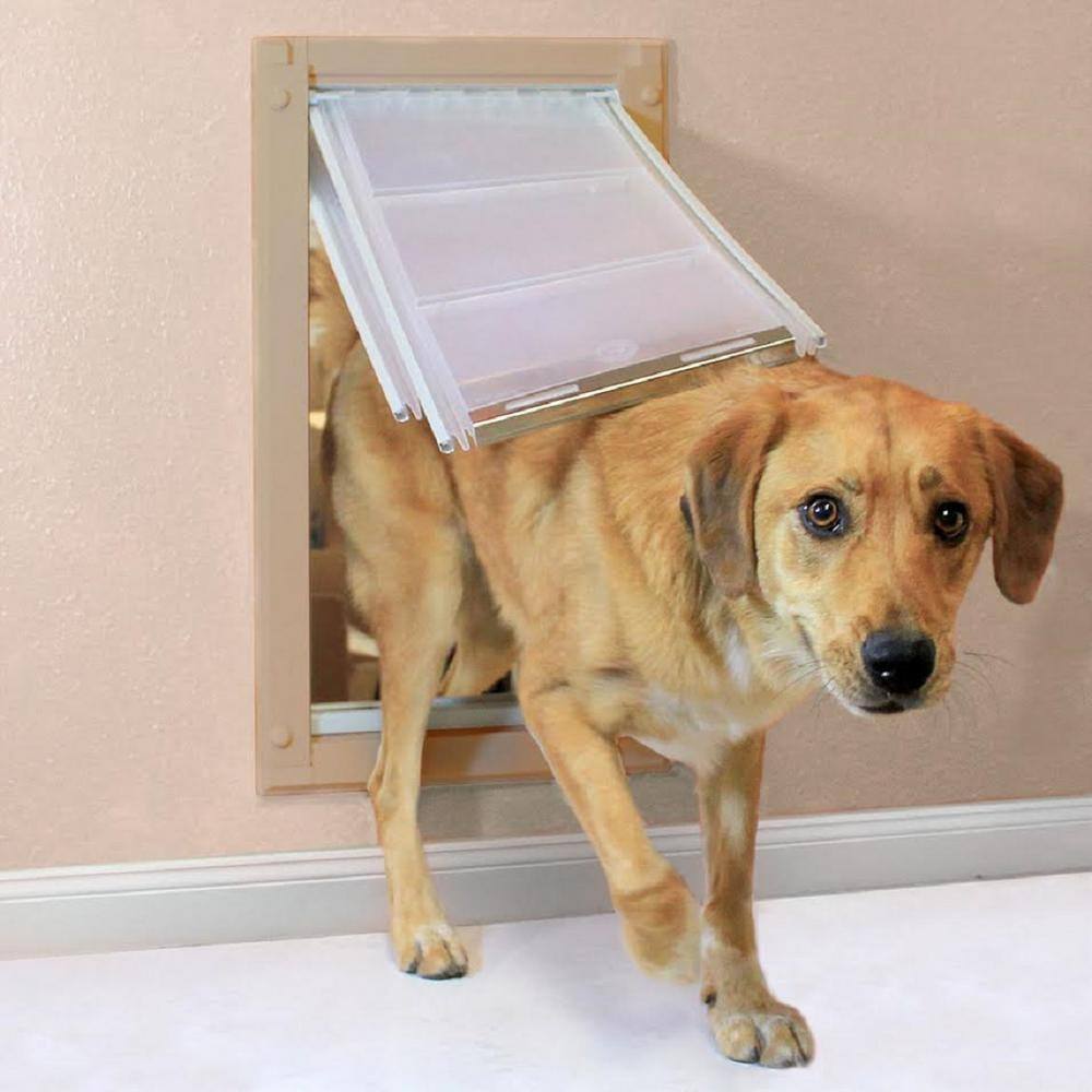 Endura Flap 12 in. x 23 in. Extra Large Single Flap for Walls with Tan Aluminum Frame