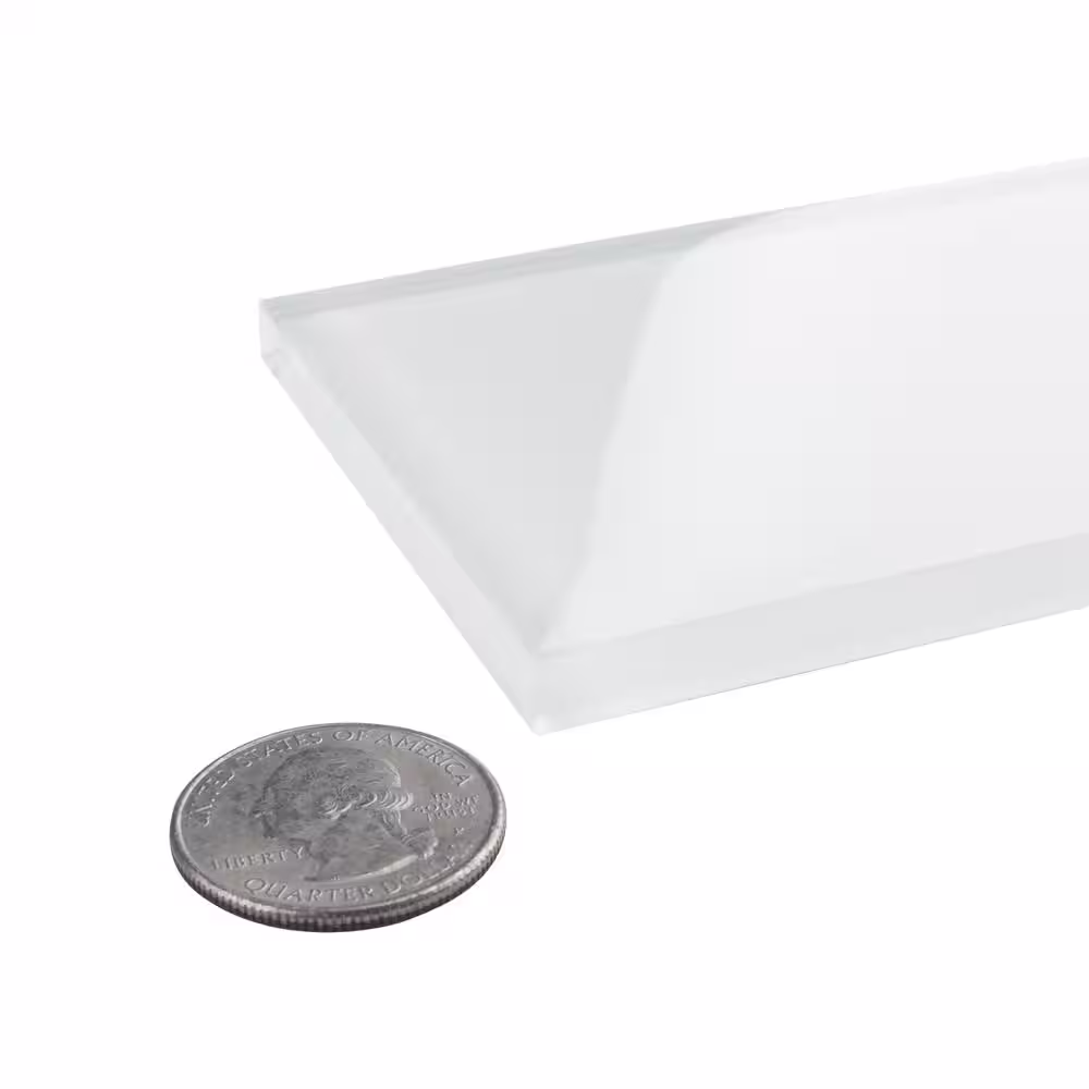 Merola Tile Tessera Subway Ice White 3 in. x 6 in. Glass Wall Tile (10.4 sq. ft./Case)
