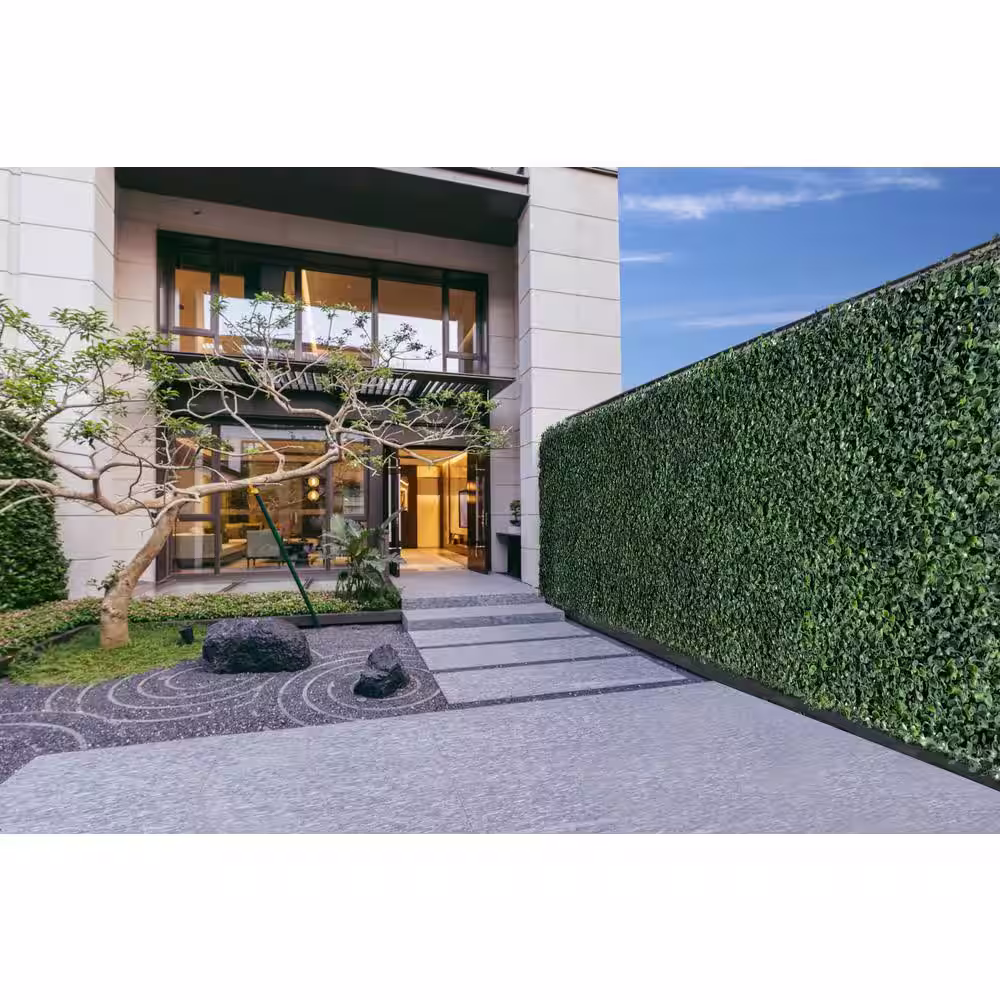 Ejoy 60 in. x 1 60 in. Artificial Dark Green Boxwood Roll Panels UV Protected for Outdoor Use