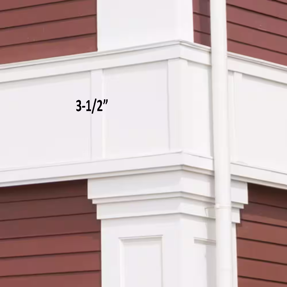 Veranda 1 in. x 3-1/2 in. x 8 ft. White PVC Trim (4-Pack)