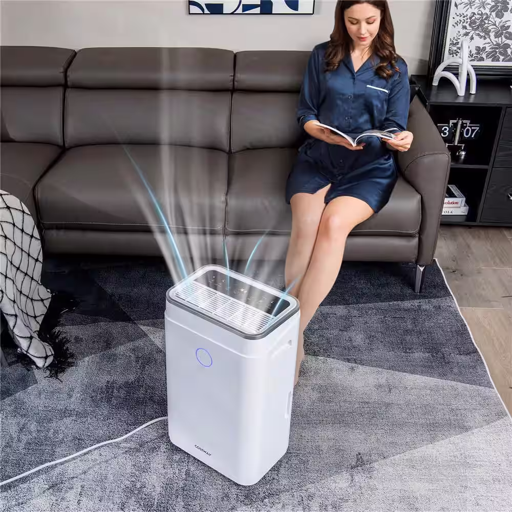 Costway 60-Pint Dehumidifier for Home and Basements 4000 Sq.ft. w/3-Color Digital Display