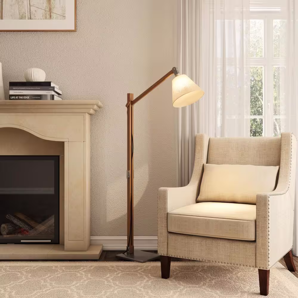 Adesso Walden 61 in. H Natural Floor Lamp