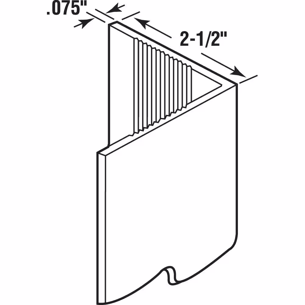 Prime-Line 2-3/8 in. x 48 in. Vinyl Construction Corner Shield in White (5-Pack)
