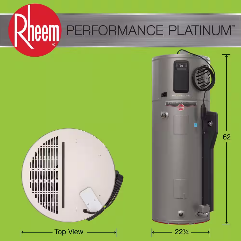 Rheem ProTerra 50 Gal. Tall 0-Watt Element Residential Electric Water Heater w/Leak Detection, Auto Shutoff & 10-Year Warranty