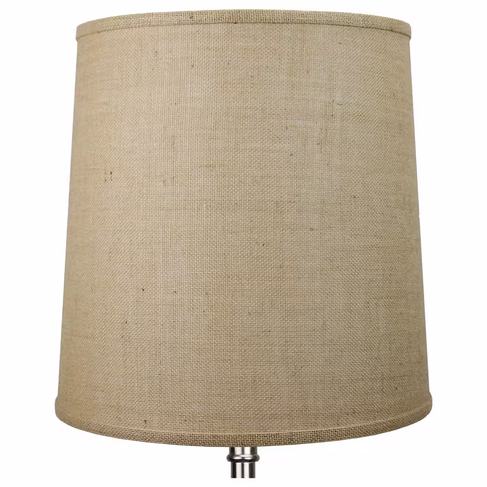 FenchelShades.com Fenchel Shades 13 in. Top Diameter x 15 in. Bottom Diameter x 15 in. Slant, Empire Lamp Shade - Burlap Natural