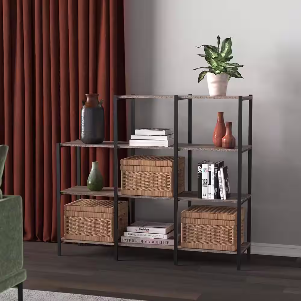 ClosetMaid 4-Tier Weathered Gray Freestanding Shelving Unit for Living Rooms and Home Offices