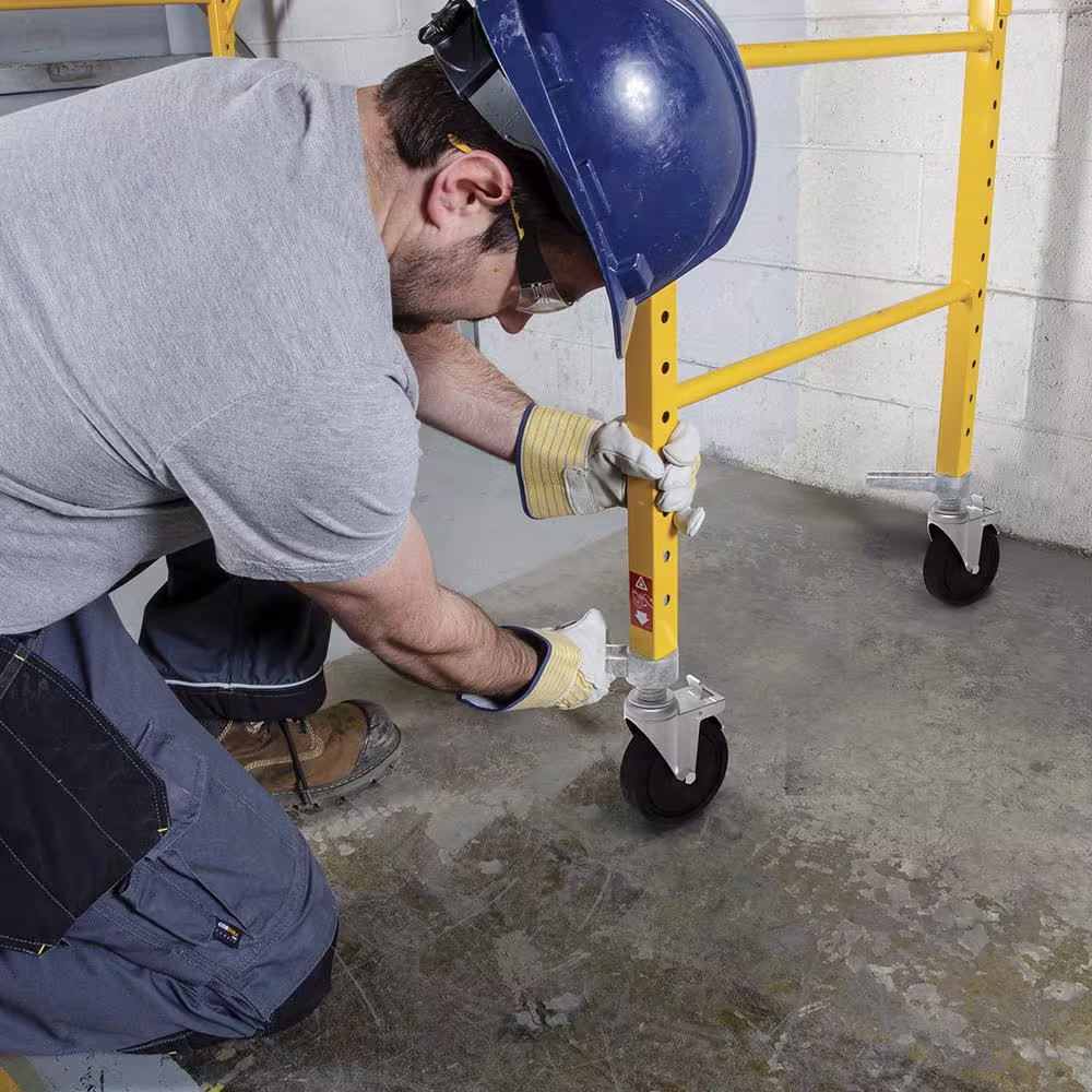 MetalTech Set of 4 Casters with Leveling Jacks for Baker StyleÂ Scaffolding Platform