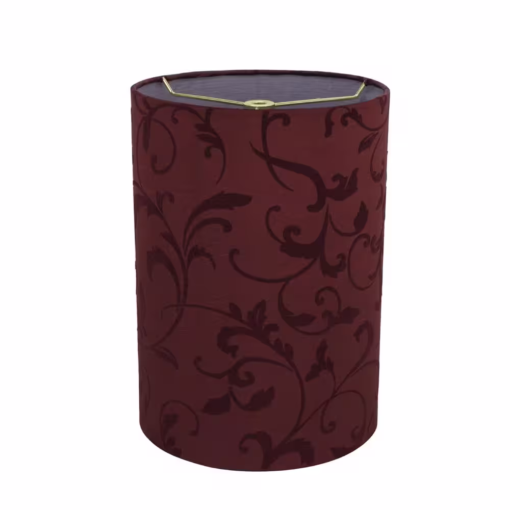 Aspen Creative Corporation 8 in. x 11 in. Red Drum/Cylinder Lamp Shade