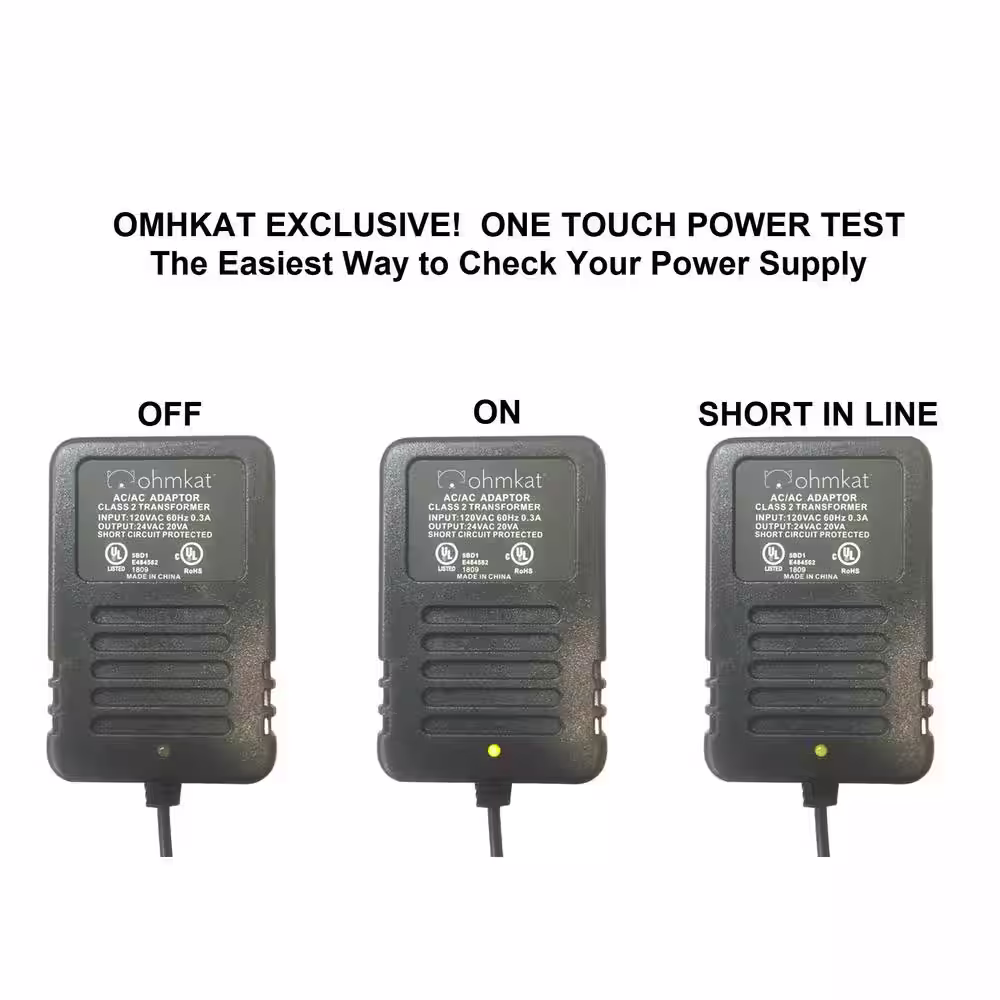 None 24-Volt Professional Grade Short Protected Power Supply - Designed for Smart Thermostats and Sprinkler Systems
