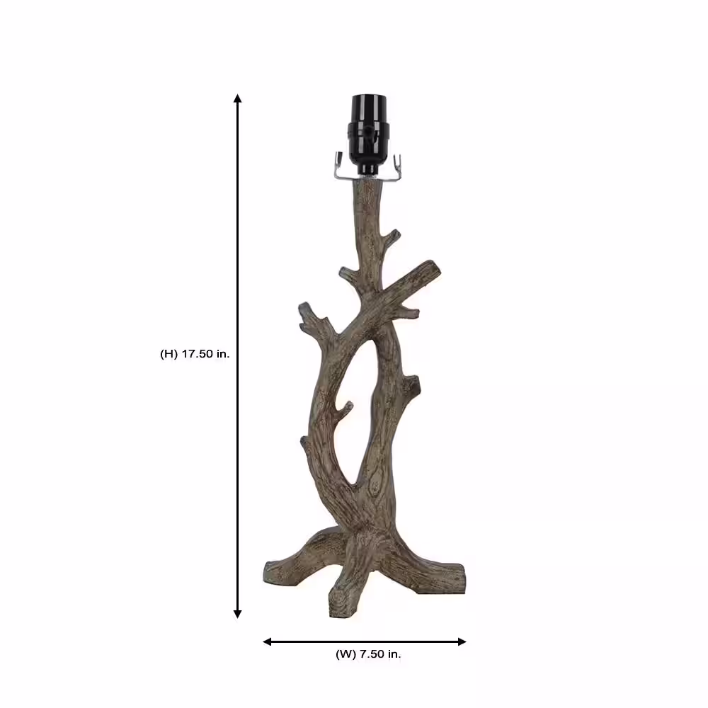 Hampton Bay Mix and Match 17.5 in. H Driftwood Branch Table Lamp Base