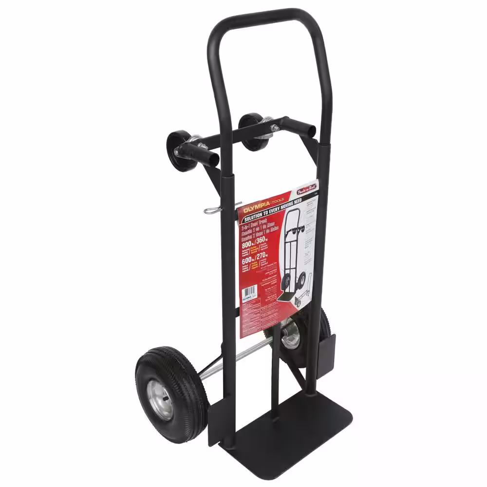 PACK-N-ROLL 600 lbs. Capacity 2-In-1 Convertible Hand Truck