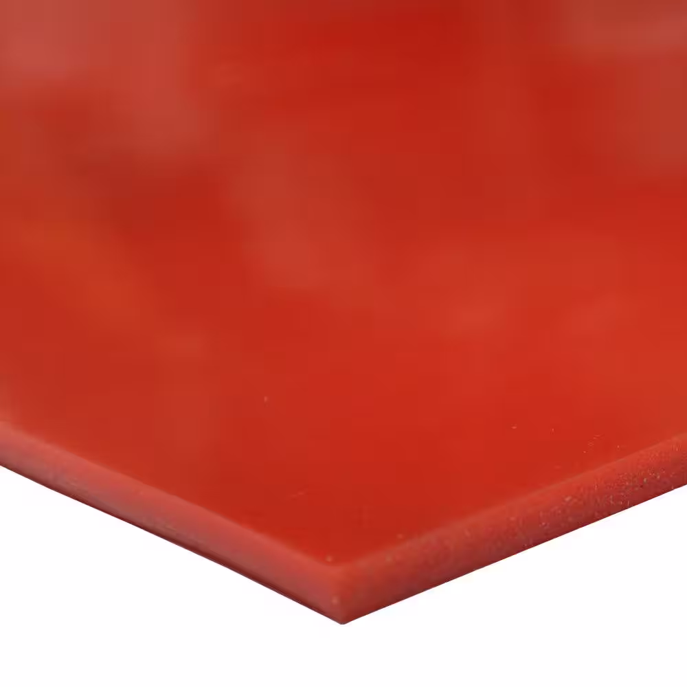 Rubber-Cal Silicone 1/4 in. x 36 in. x 72 in. Red/Orange Commercial Grade 60A Rubber Sheet