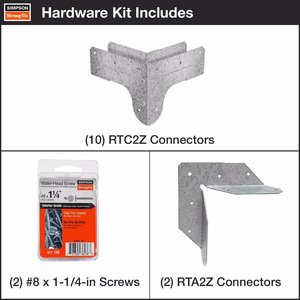 Simpson Strong-Tie DIY Over-Car Shelving Unit Hardware Kit