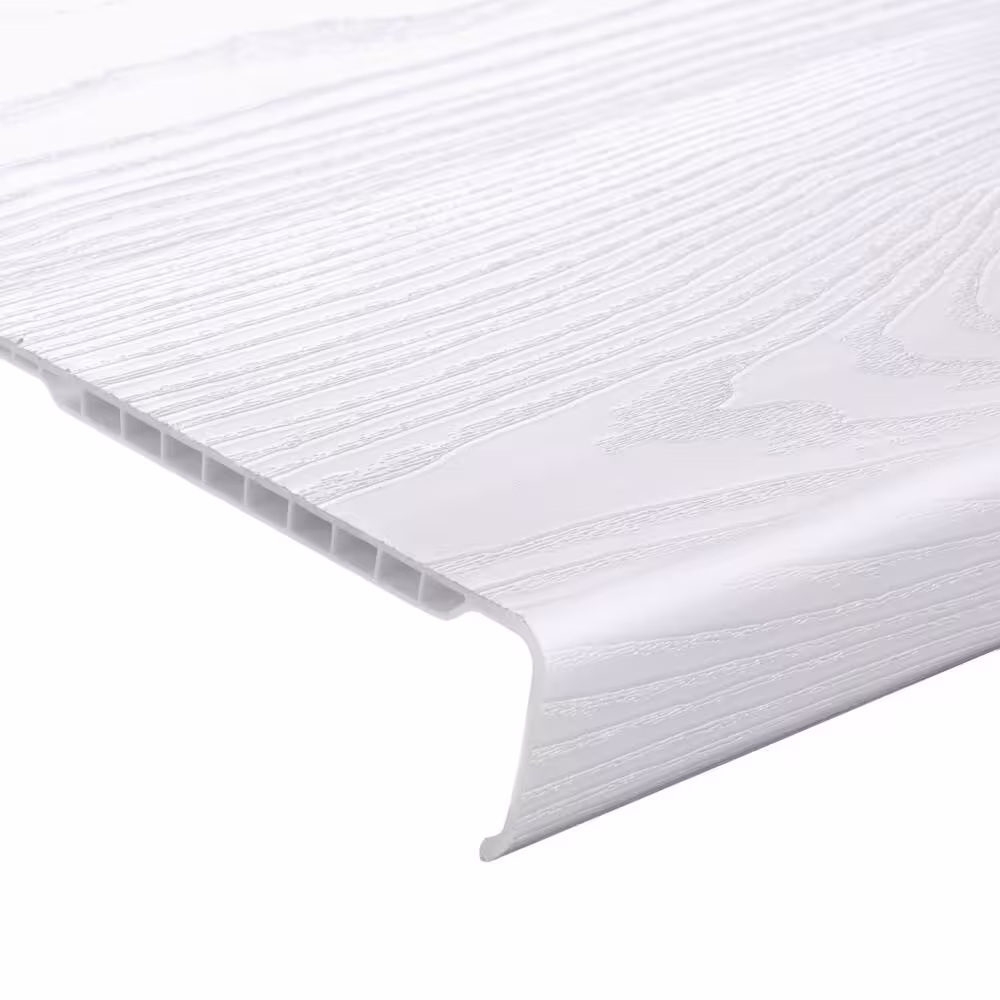 Everbilt 4 ft. x 16 in. Decorative Shelf Cover - White