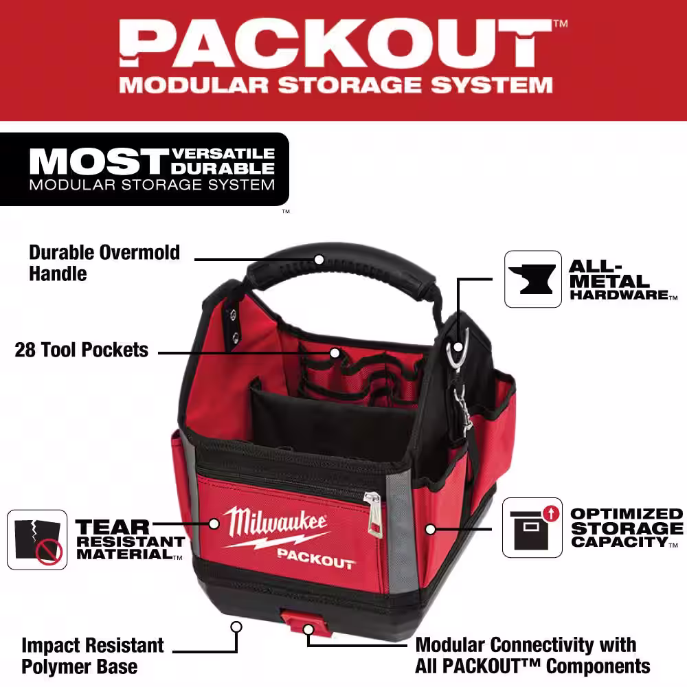 Milwaukee 10 in. PACKOUT Tote BIG HAWG Carbide Hole Saw Kit with PACKOUT Case (9-Piece)