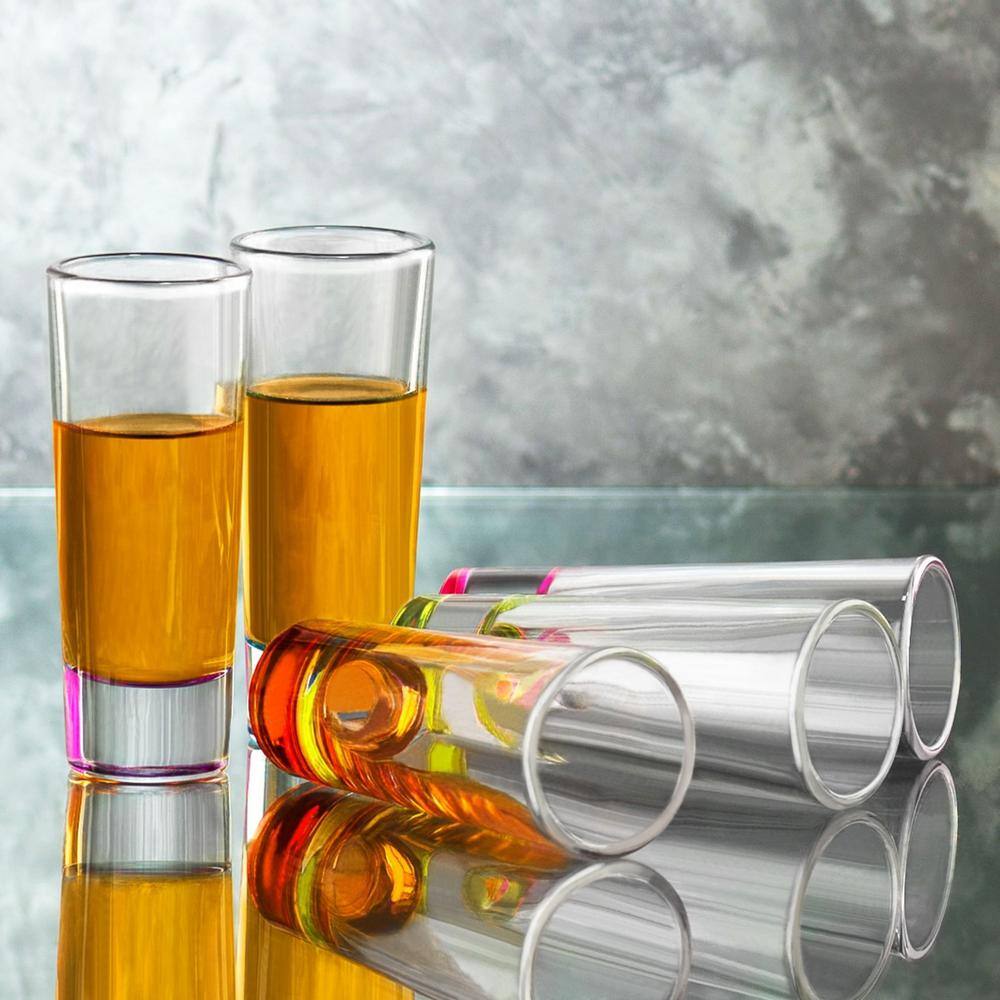 JoyJolt Hue 2 oz. Shot Glasses (Set of 6)