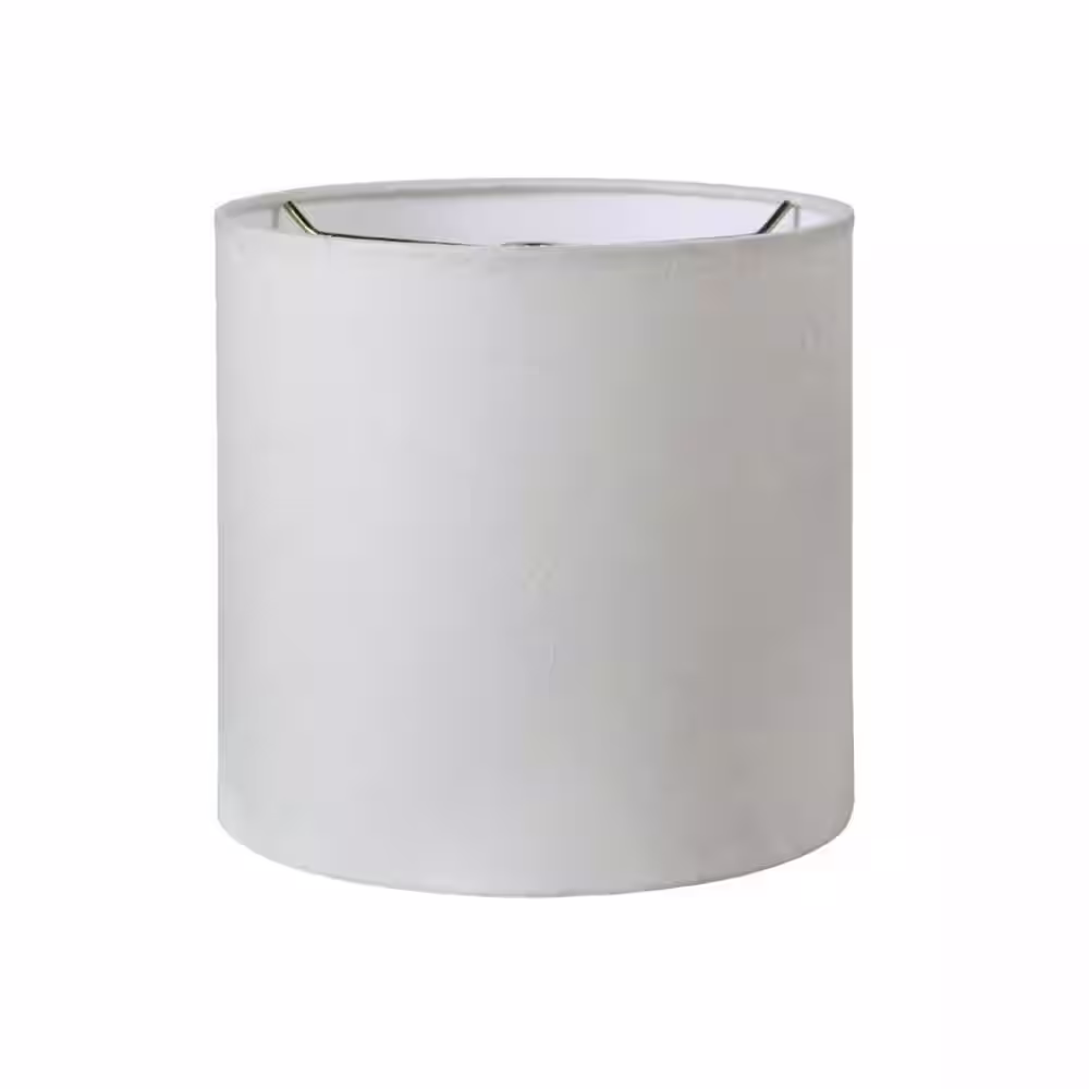 Aspen Creative Corporation 8 in. x 8 in. White Drum/Cylinder Lamp Shade