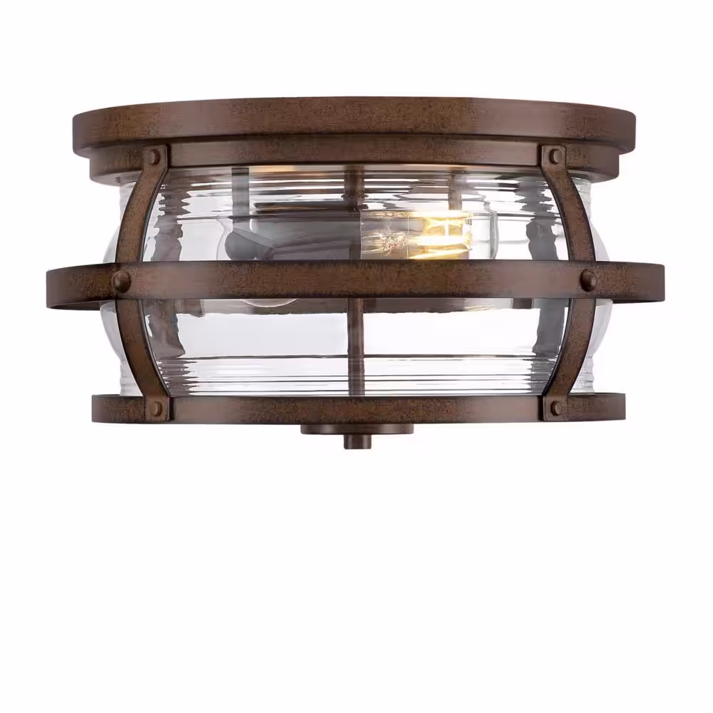 Westinghouse Weatherby 2-Light Barnwood Outdoor Flush Mount