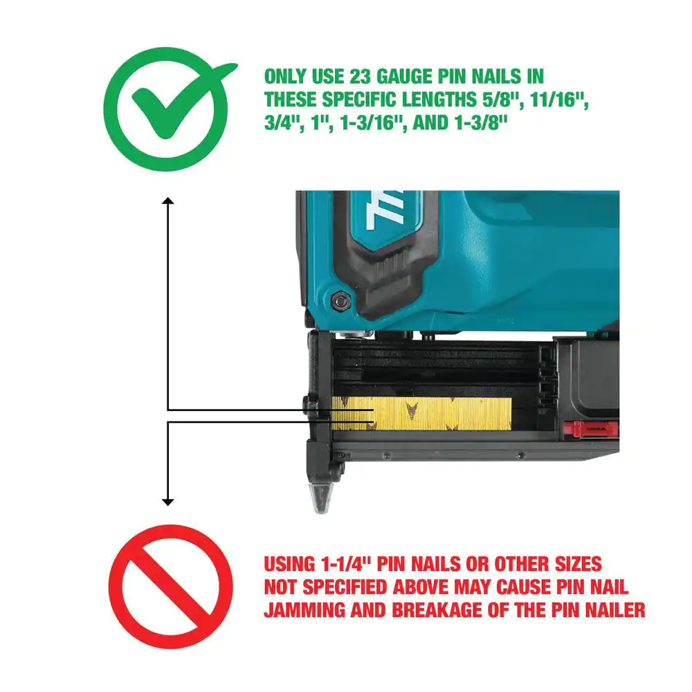 Makita 18V LXT Lithium-Ion 23-Gauge Cordless Pin Nailer (Tool-Only)