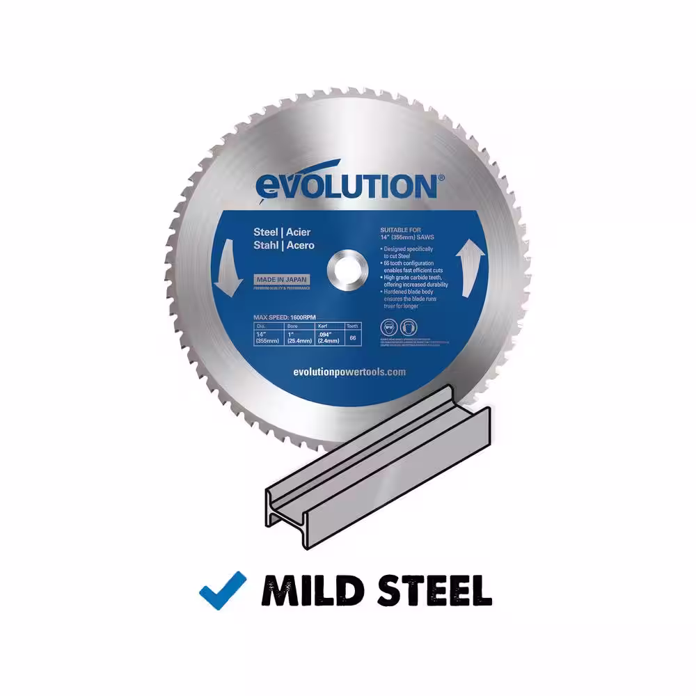 Evolution Power Tools 14 in. 66-Teeth Mild Steel Cutting Saw Blade