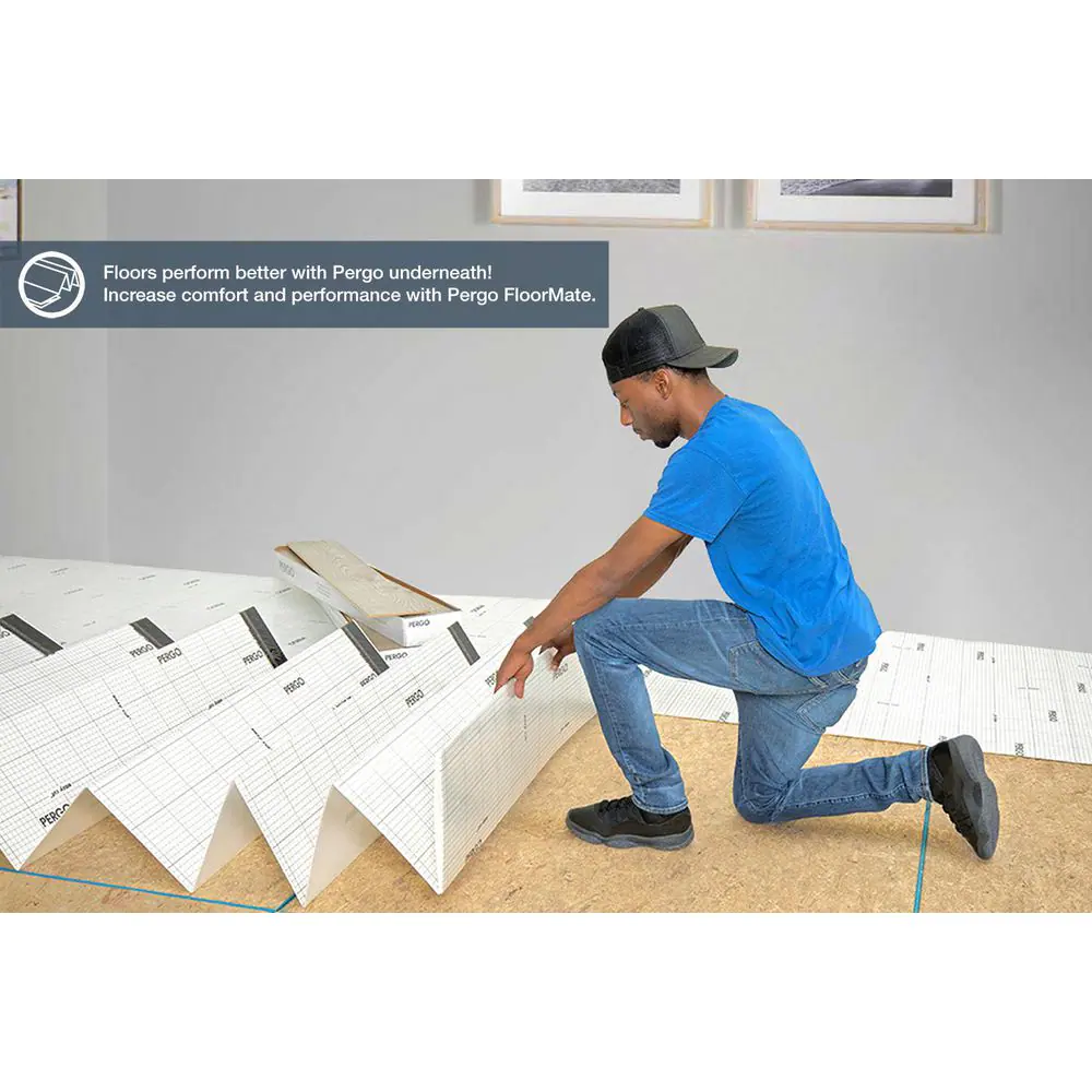 Pergo FloorMate 100 sq. ft. 4 ft. x 25 ft. x 3 mm. Premium Foam Underlayment for Laminate and Floating Wood Floors