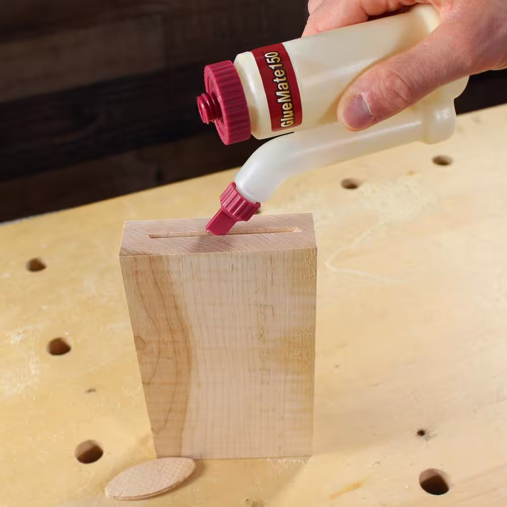 Milescraft Glue Mate 150 - 5 oz. (150 ml) Precision Wood Glue Bottles - Anti-Drip Tips with Easy Flow Multi-Chamber Design - 3 Pack