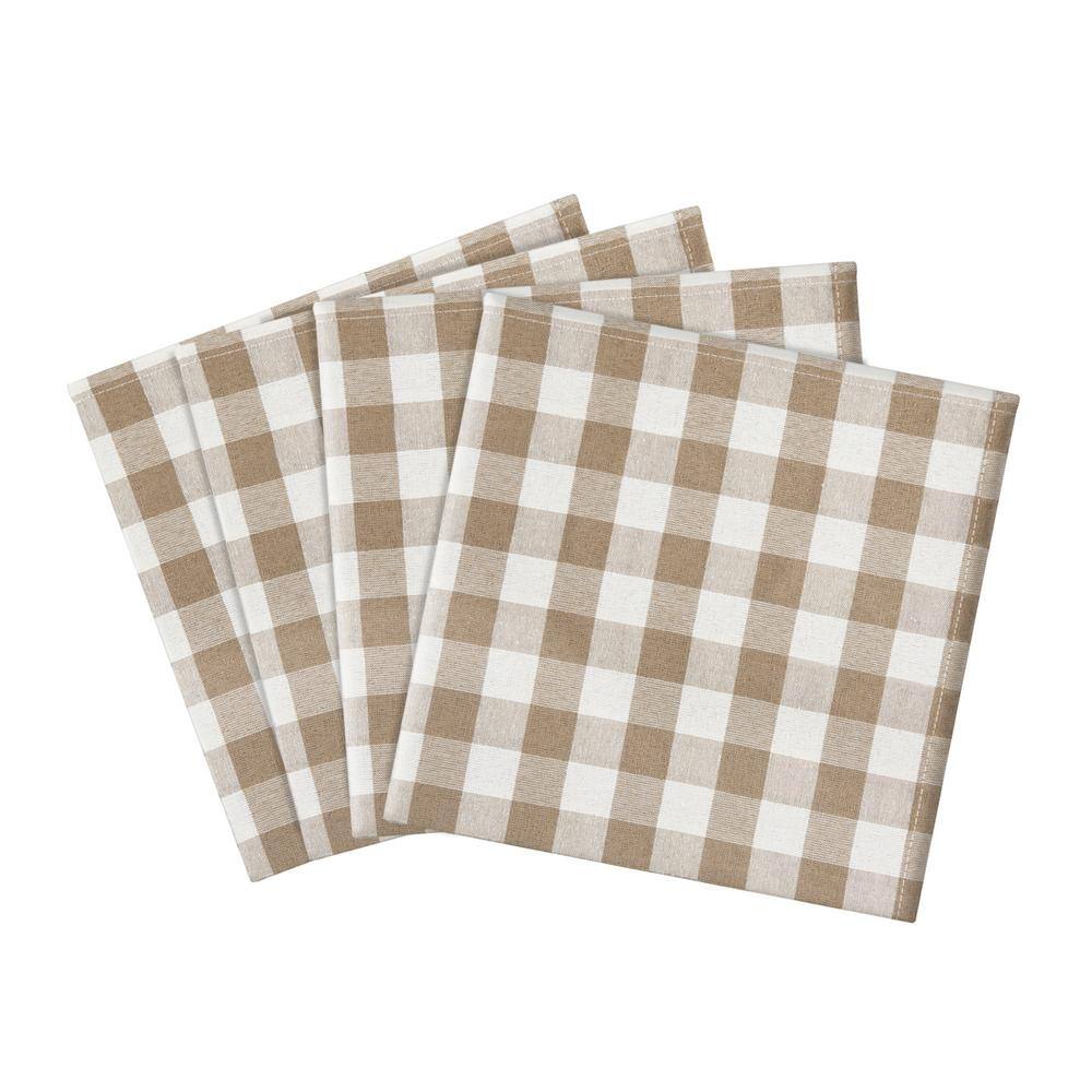 ACHIM Buffalo Check 17 in. W x 17 in. H CheckePolyester/Cotton Napkins (set of 4)