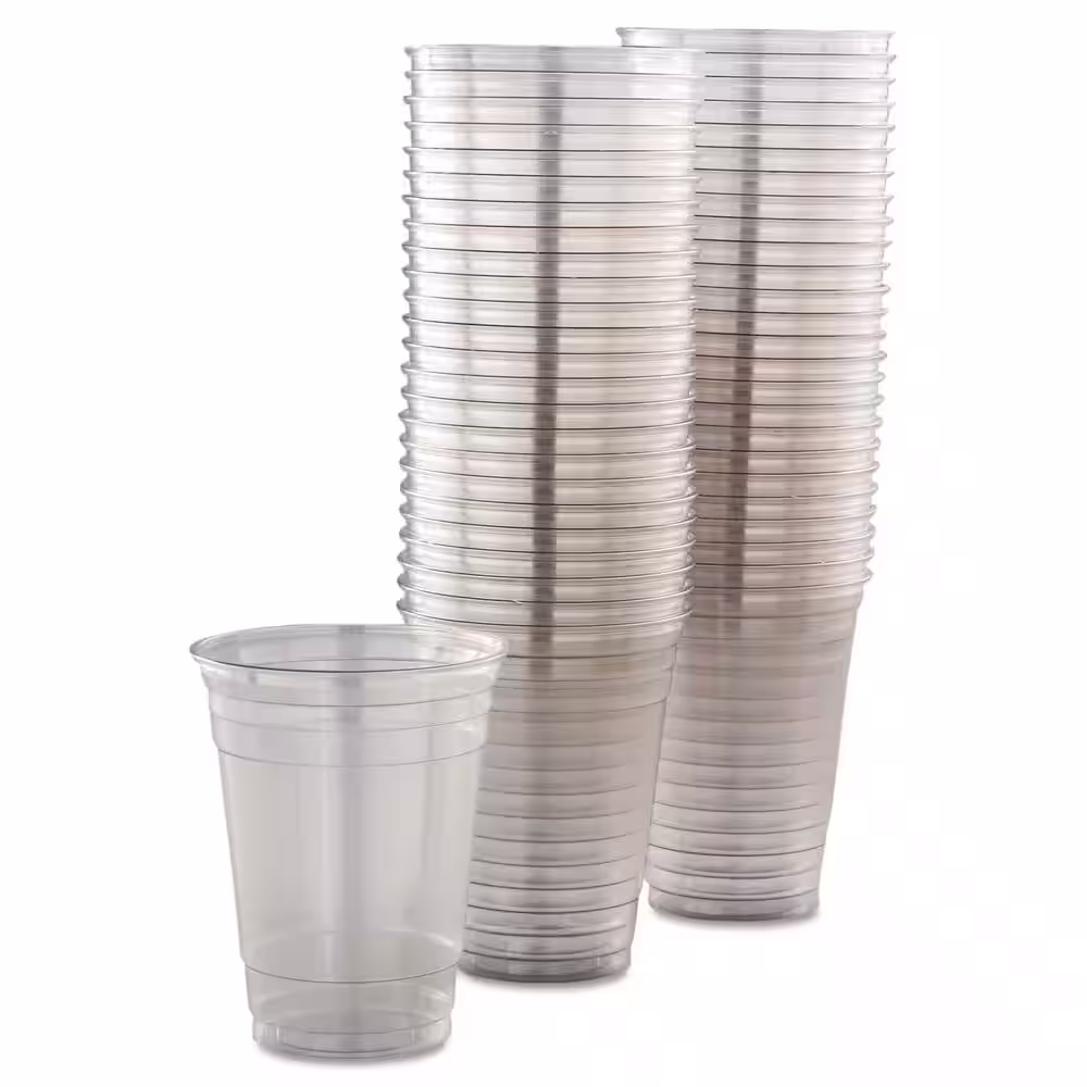 DART 16 oz. PET Ultra Clear Cups, Squat (50/Bag, 1000/Carton)