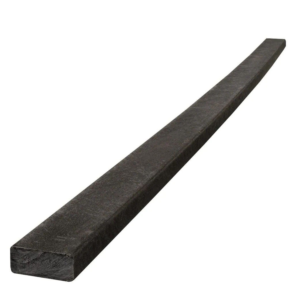 BestPLUS 2 in. x 4 in. x 8 ft. Black Recycled Plastic Edging Lumber G-Grade (3 Per Box)
