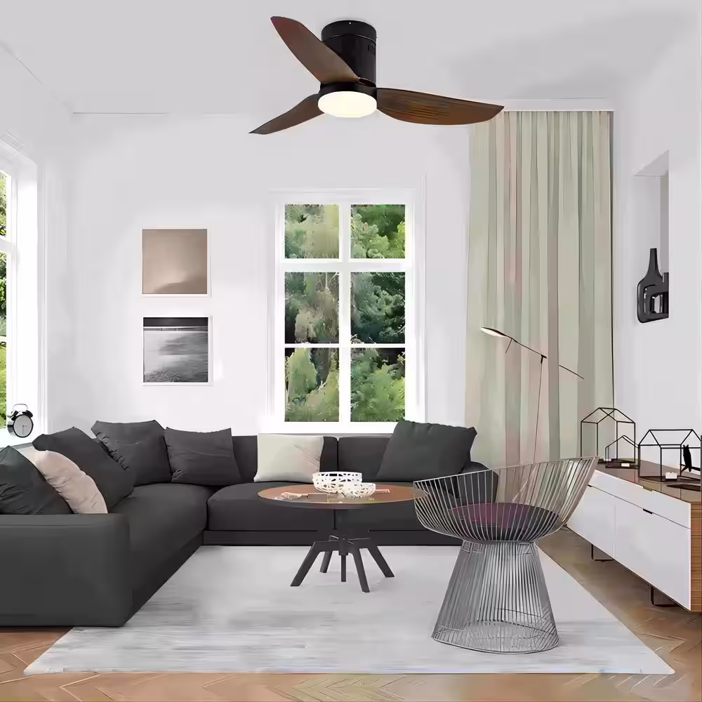 dubbin Brown 40 in. Ceiling Fan with LED Light and Remote - 2 Rotation Modes, 6 Speeds for Perfect Comfort