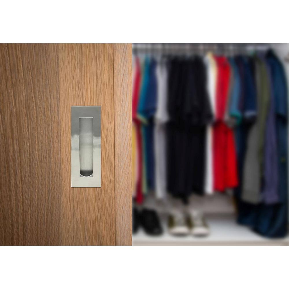 INOX FHIX 7-1/16 in. L Polished Stainless Steel Rectangular Flush Cup Pull (10-Pack)