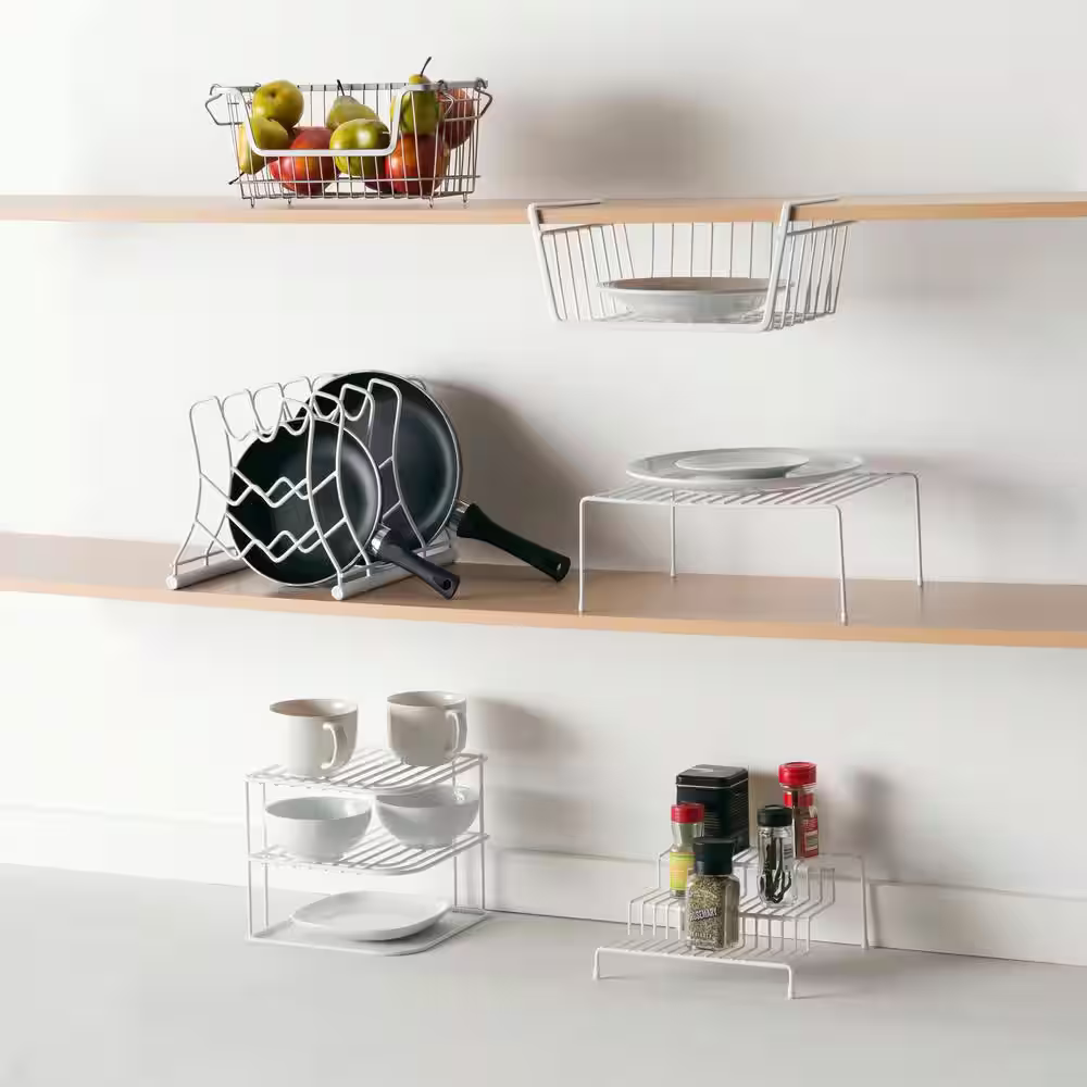 Home Basics 12.25 in. x 9.87 in. x 5.12 in. steel Heavy Weight Helper Shelf