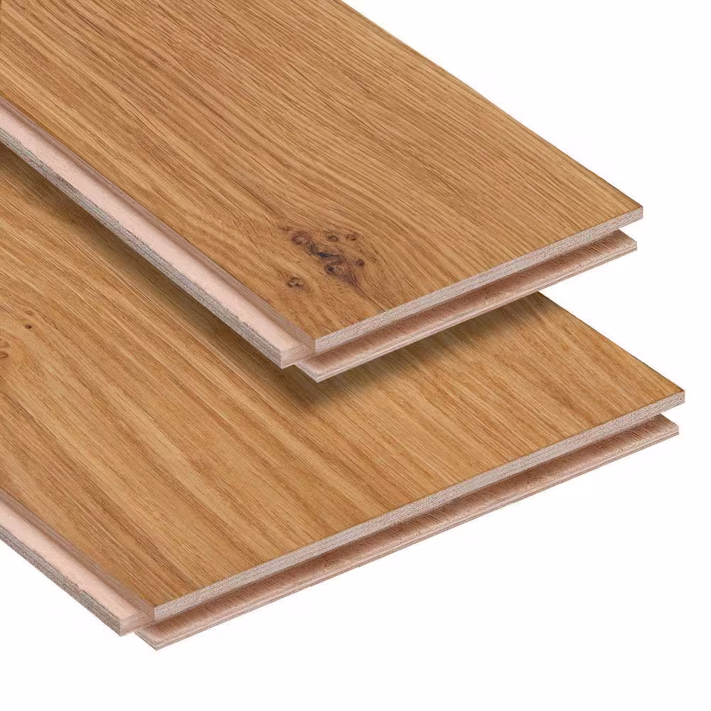 HOMELEGEND Barrington White Oak 3/8 in. T x 3.5 in. W Wire Brushed Engineered Click Lock Hardwood Flooring (26.3 sqft/case)