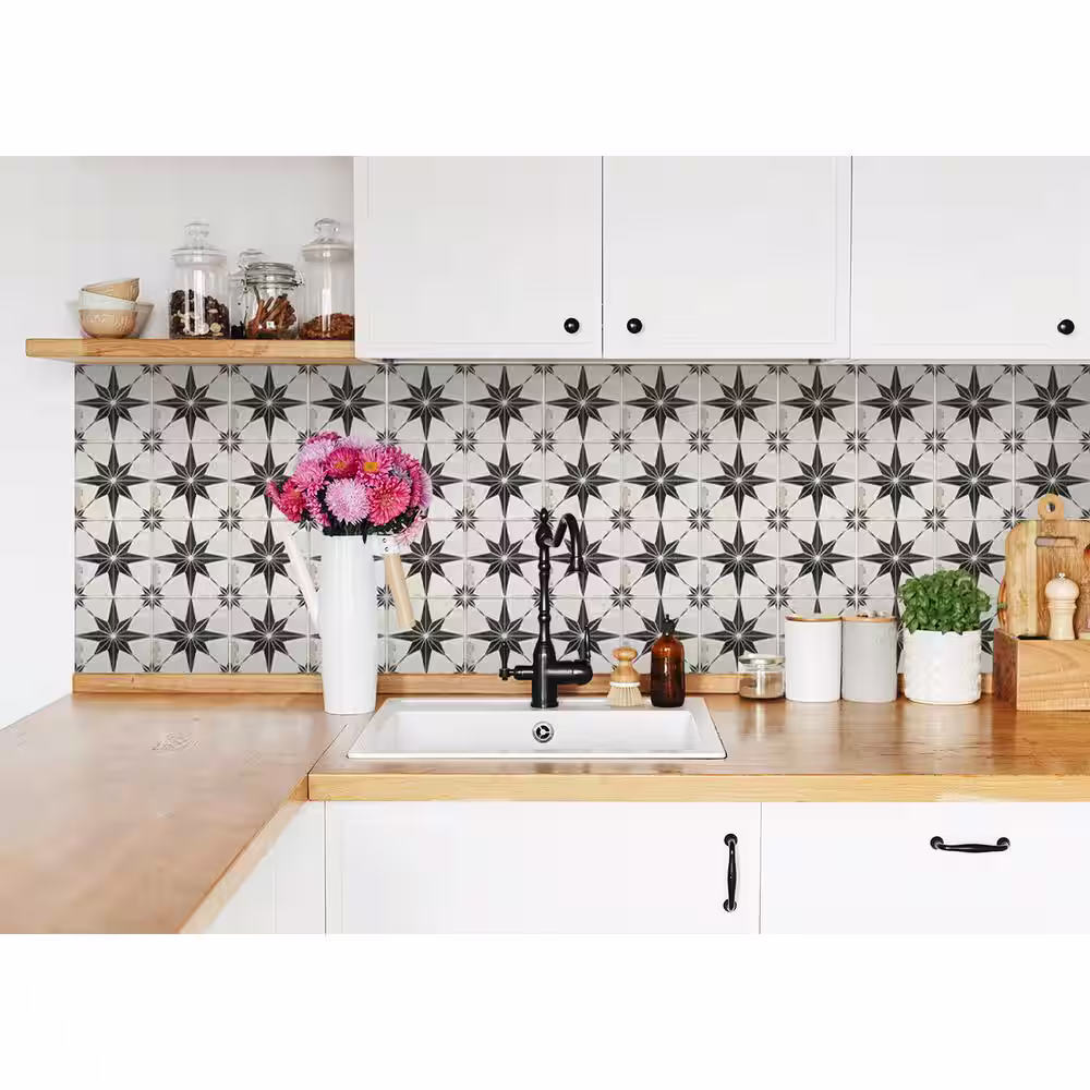 None Black R1 12 in. x 12 in. Vinyl Peel and Stick Tile (24 Tiles, 24 sq.ft./Pack)