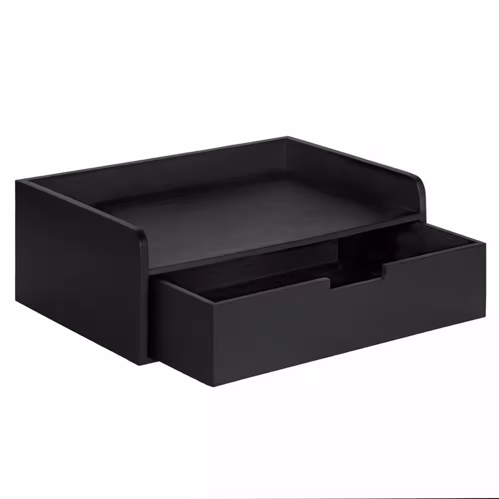 Kate and Laurel Kitt 12 in. x 18 in. x 7 in. Black Wood Floating Decorative Wall Shelf Without Brackets