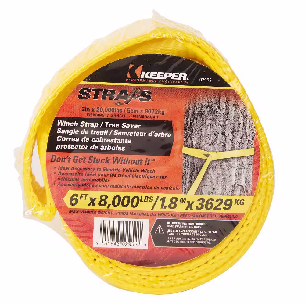 Keeper 2 in. x 6 ft. Keeper Winch Strap Tree Saver