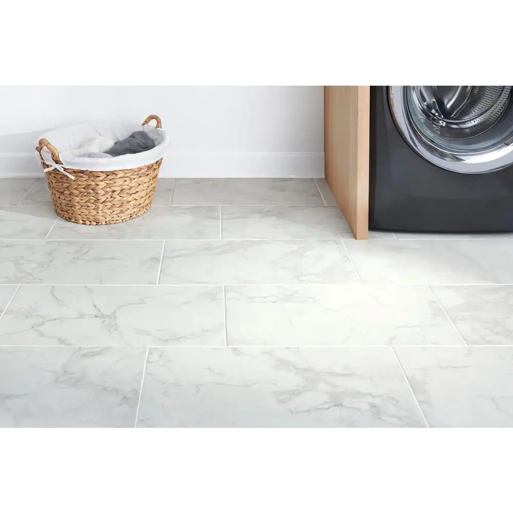 MSI Carrara White 12 in. x 24 in. Matte Porcelain Stone Look Floor and Wall Tile (16 sq. ft./Case)