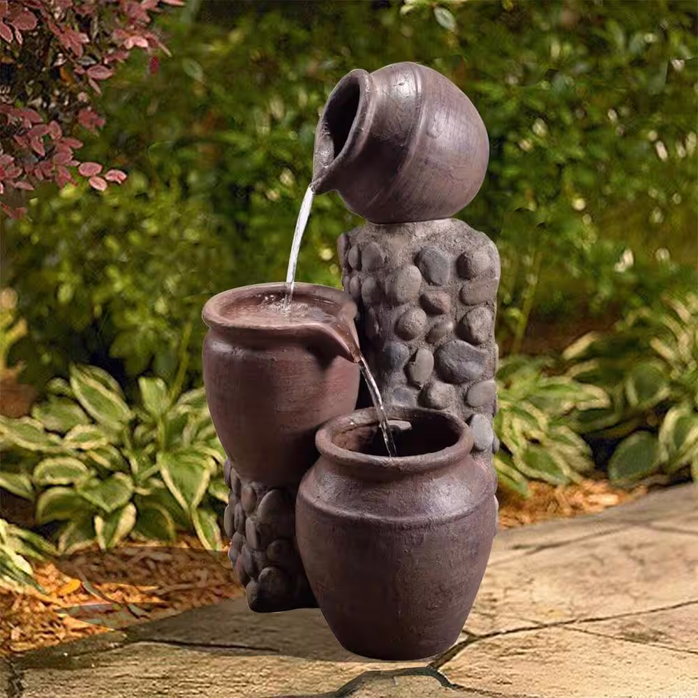 Teamson Home Outdoor Stacked Pot Fountain