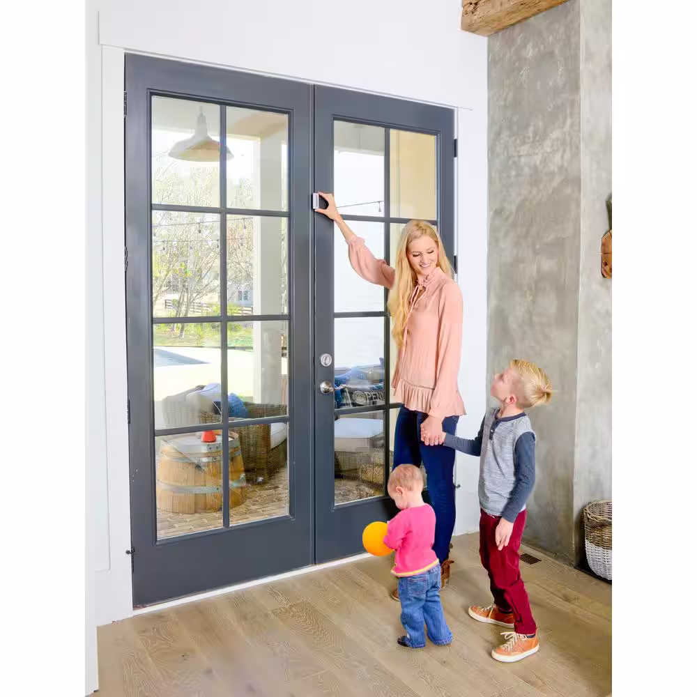 Cardinal Gates Child Proof Door Guardian in Satin Nickel (2-Pack)