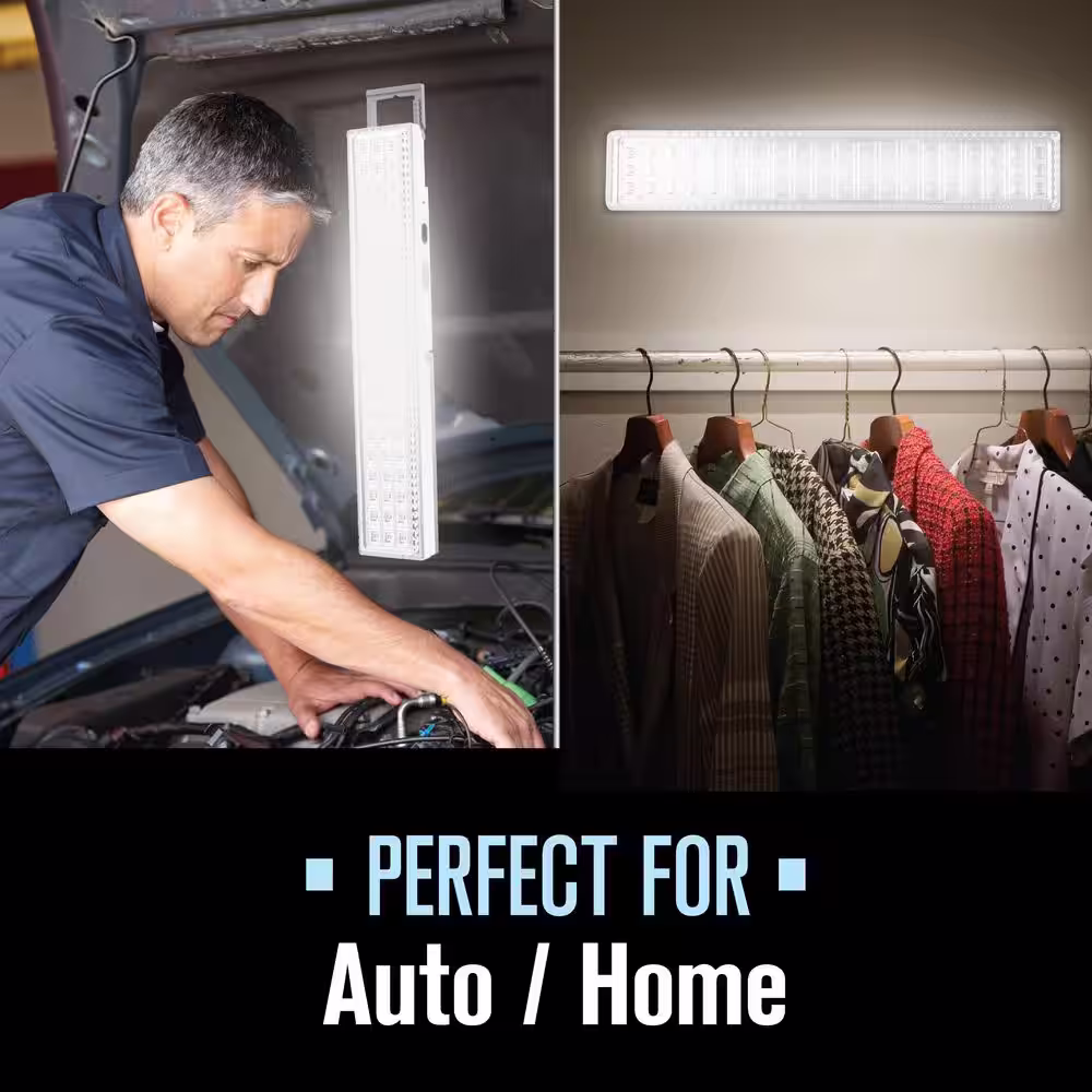 Bell + Howell Super Bright Portable Rechargeable 60 Integrated LED White Under Cabinet Light Bar