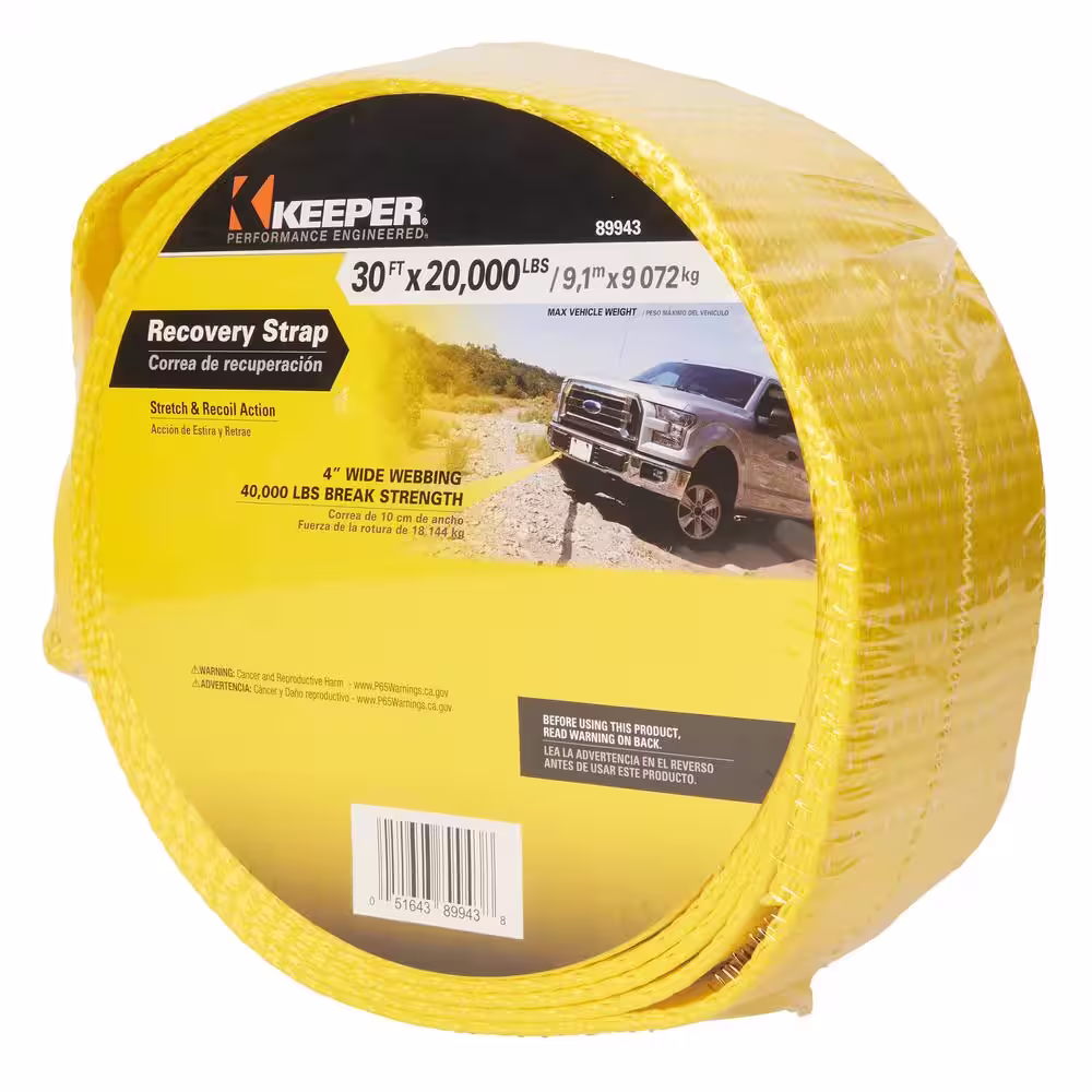 Keeper 30 ft. x 4 in. Recovery Strap