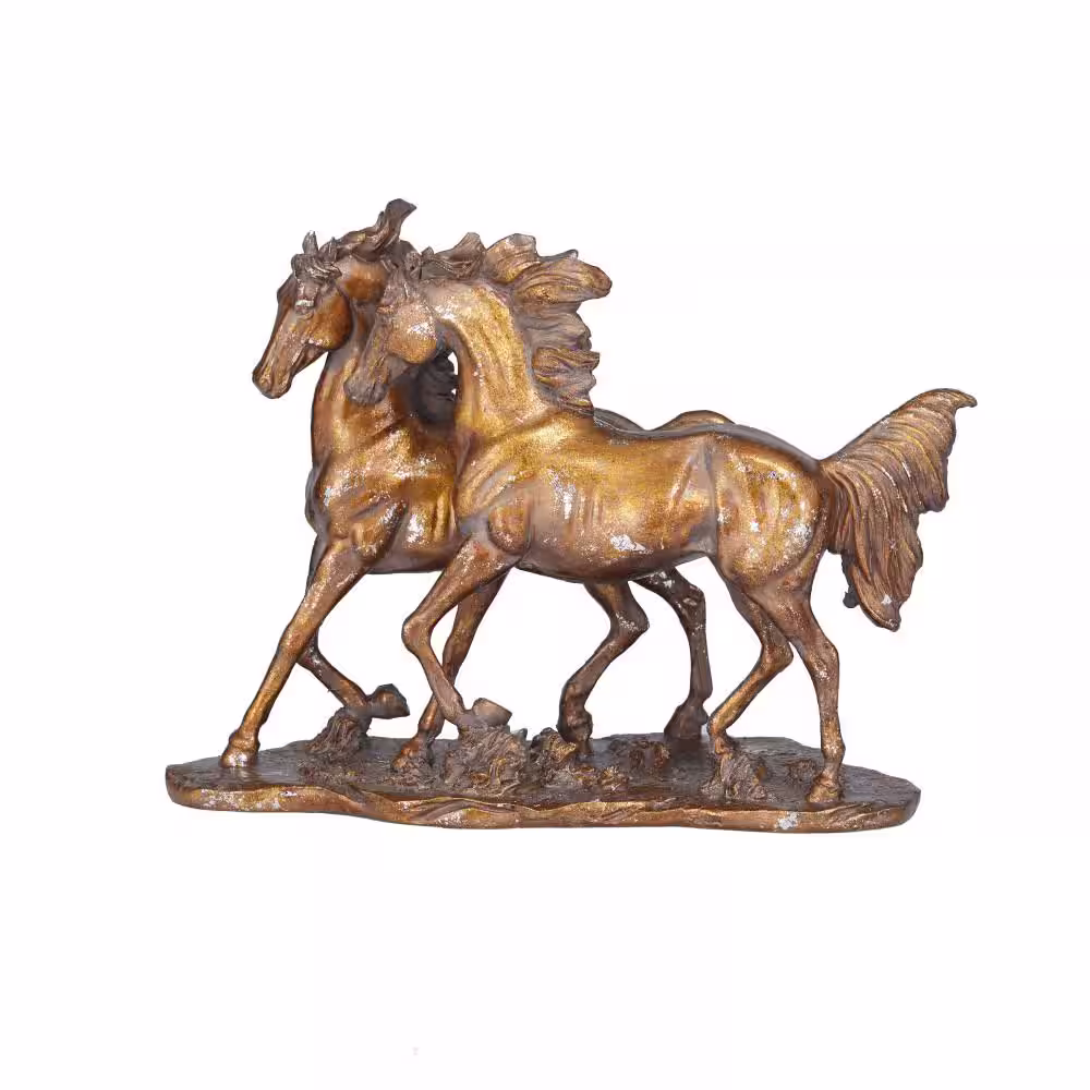 None Bronze Polystone Horse Sculpture