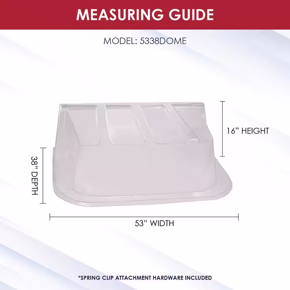 SHAPE PRODUCTS 53 in. W x 38 in. D x 16 in. H Premium Square Dome Window Well Cover