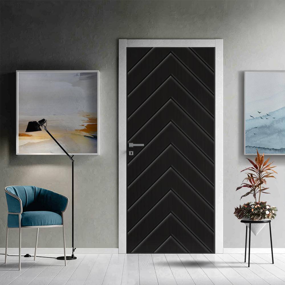 CALHOME 30 in. x 84 in. Hollow Core Black Stained Composite MDF Interior Door Slab