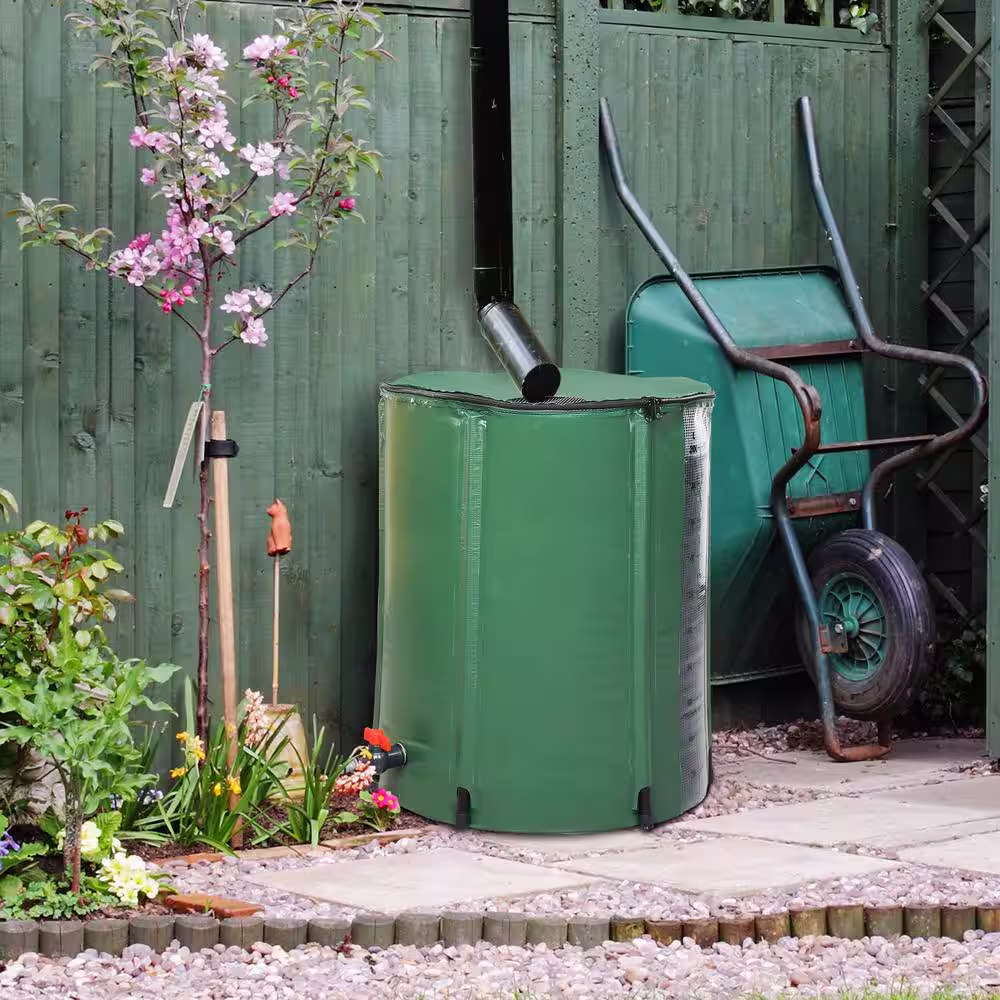 None 50 Gal. Calibrated Collapsible Rain Barrel