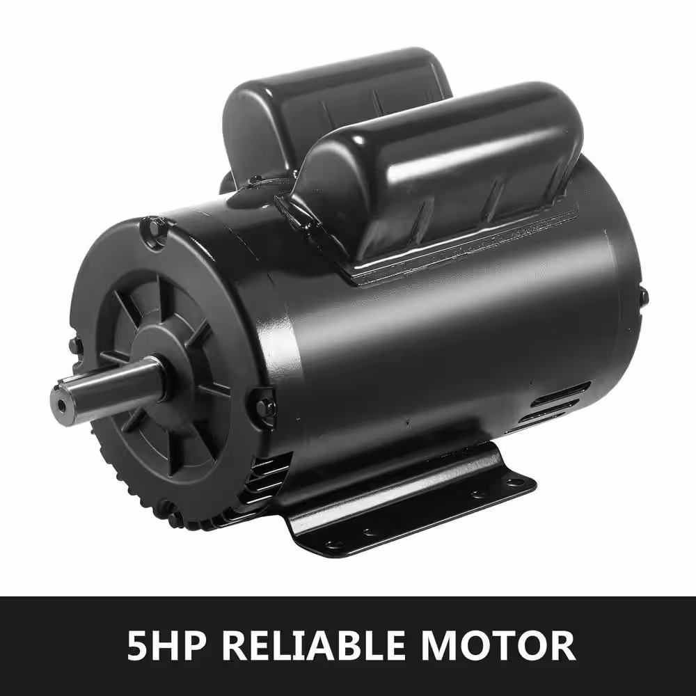 VEVOR 5 HP Air Compressor Motor 7/8 in. Shaft Diameter AC Electric Motor 3450 RPM 143T/56T Frame Single Phase 208-230-Volt