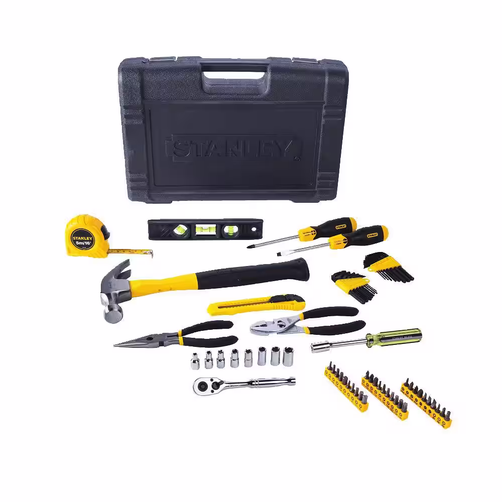 Stanley Home Tool Kit (65-Piece) and FATMAX 6 ft. x 1/2 in. Keychain Pocket Tape Measure